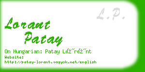 lorant patay business card